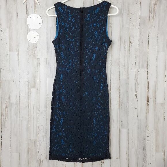 Orsay Lace Overlay Sleeveless Dress Black Size 4 - Picture 2 of 12